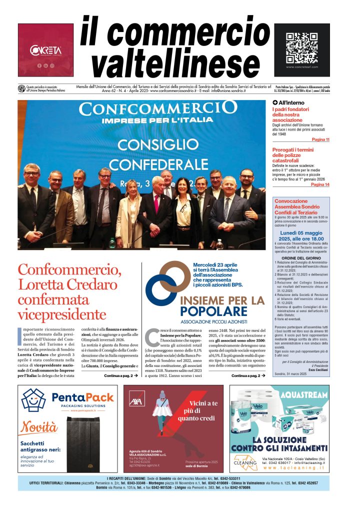 ‘IL COMMERCIO VALTELLINESE’, ONLINE IL NUOVO NUMERO