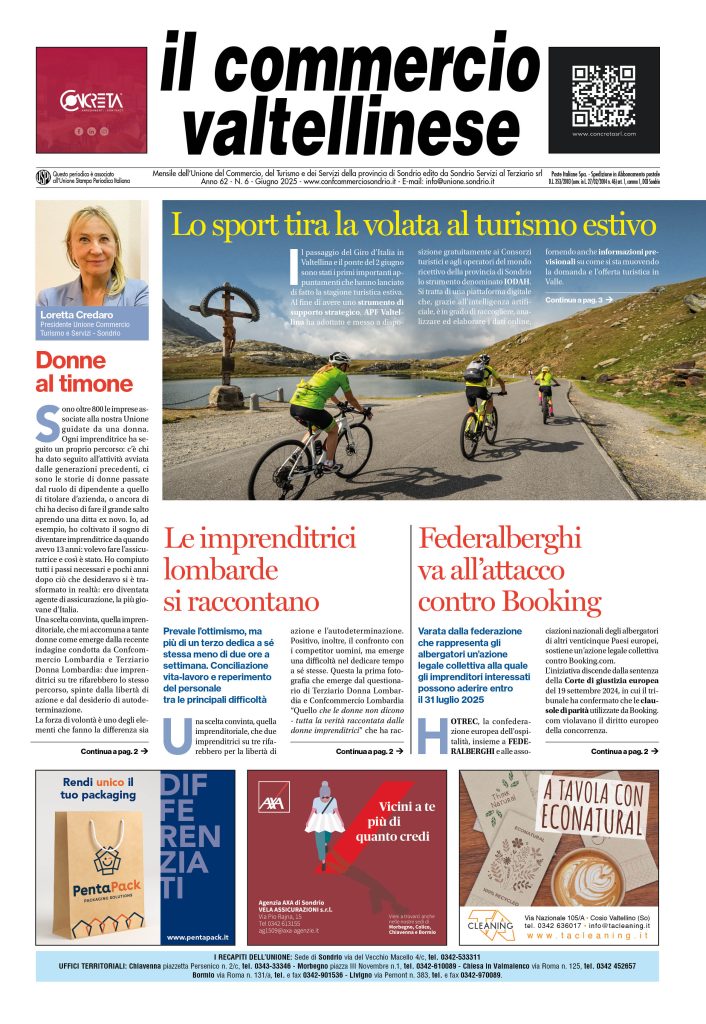 ‘IL COMMERCIO VALTELLINESE’ DI GIUGNO È ONLINE