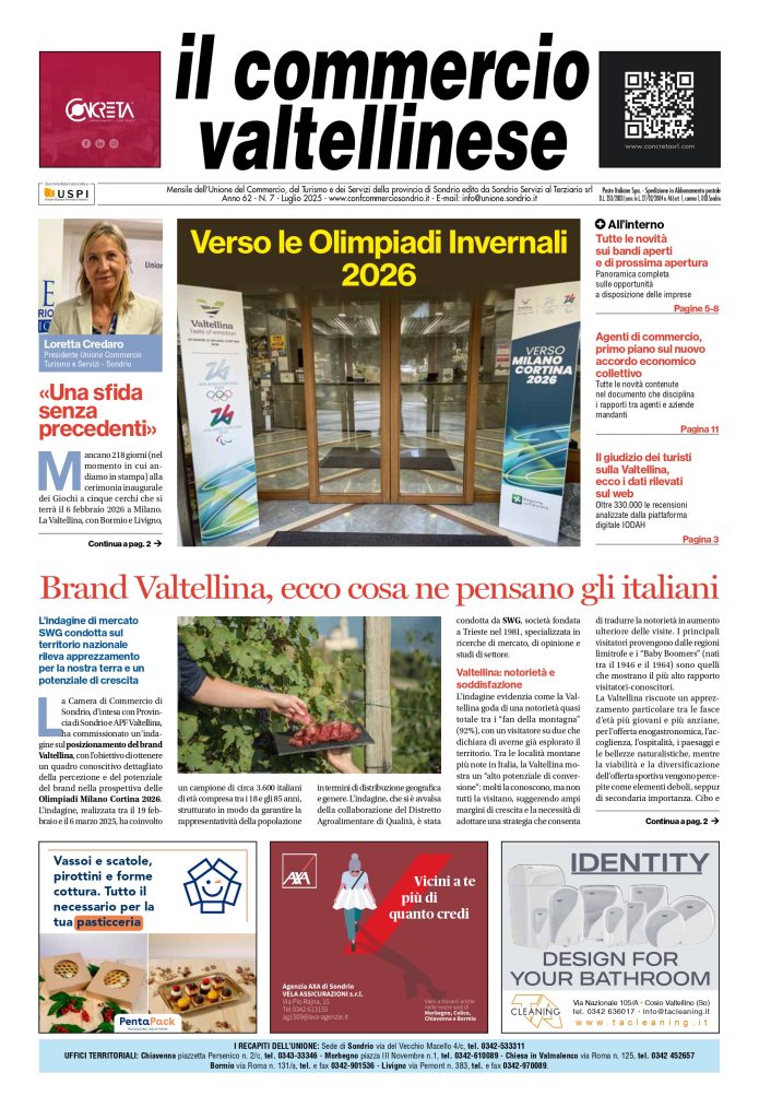 ECCO ‘IL COMMERCIO VALTELLINESE’ DI LUGLIO 2025