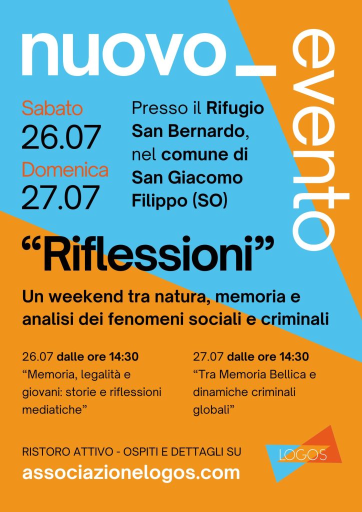 “RIFLESSIONI” IN QUOTA IL 26 E 27 LUGLIO