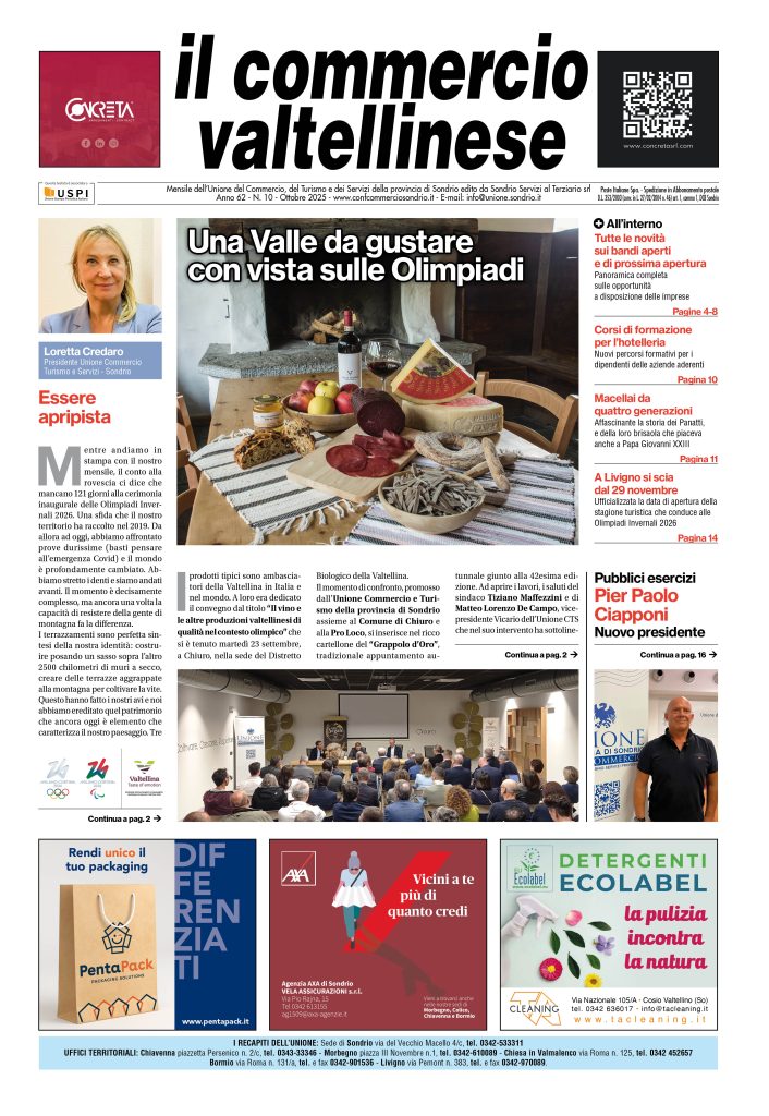 ‘IL COMMERCIO VALTELLINESE’ DI OTTOBRE È ONLINE