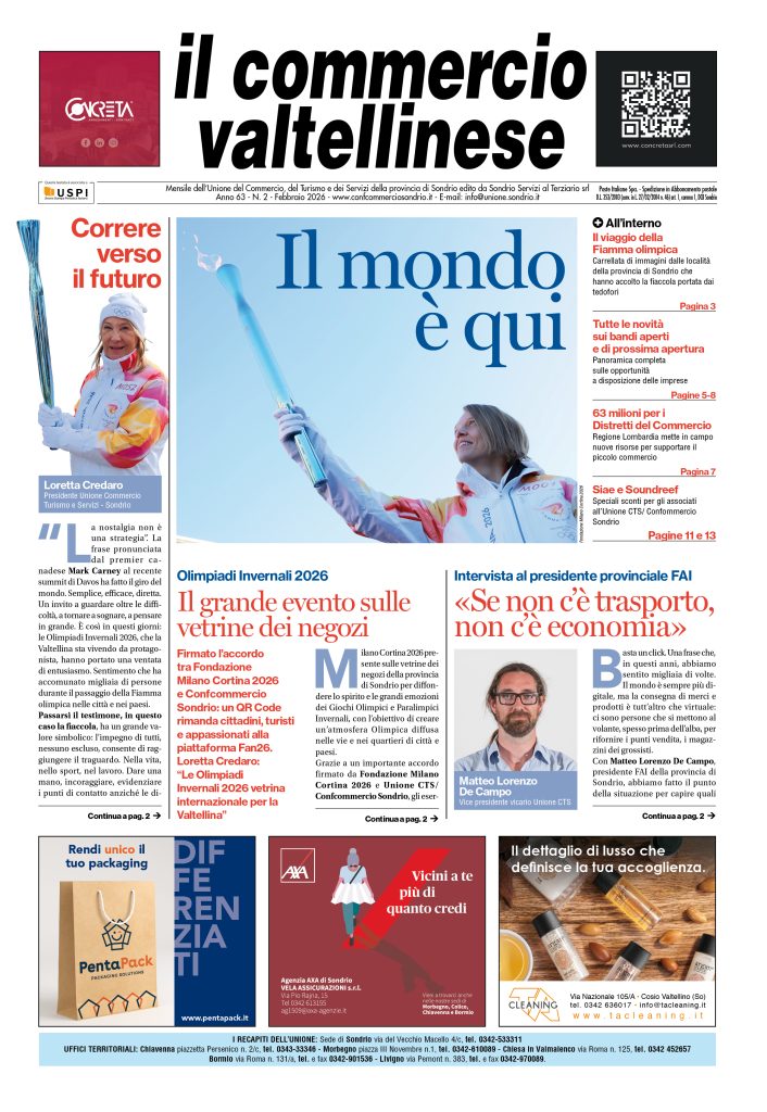 “IL COMMERCIO VALTELLINESE”, ONLINE IL NUOVO NUMERO