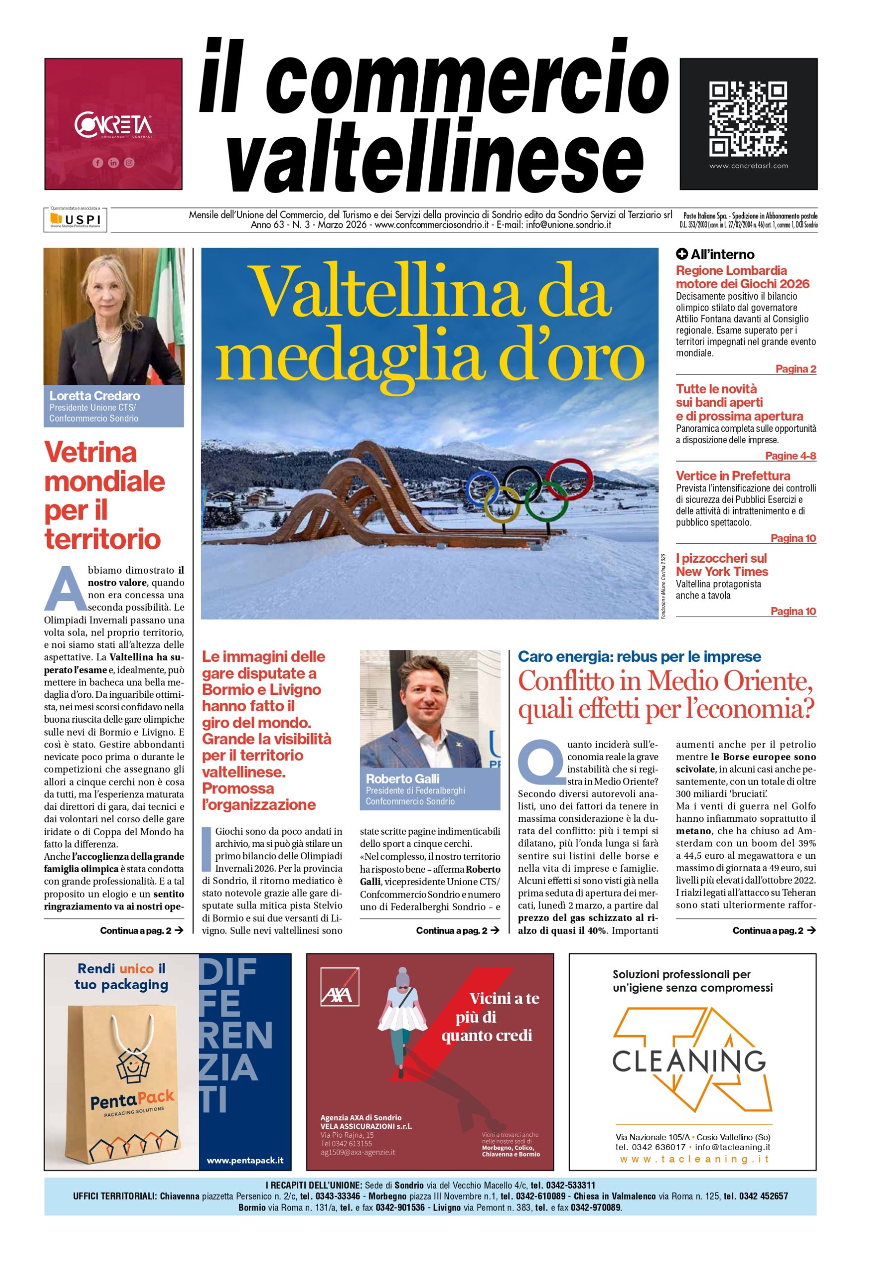 ONLINE “IL COMMERCIO VALTELLINESE” DI MARZO 2026