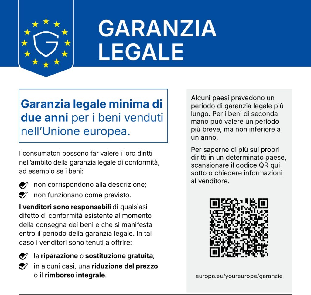 GARANZIA LEGALE DEI PRODOTTI, NUOVI OBBLIGHI